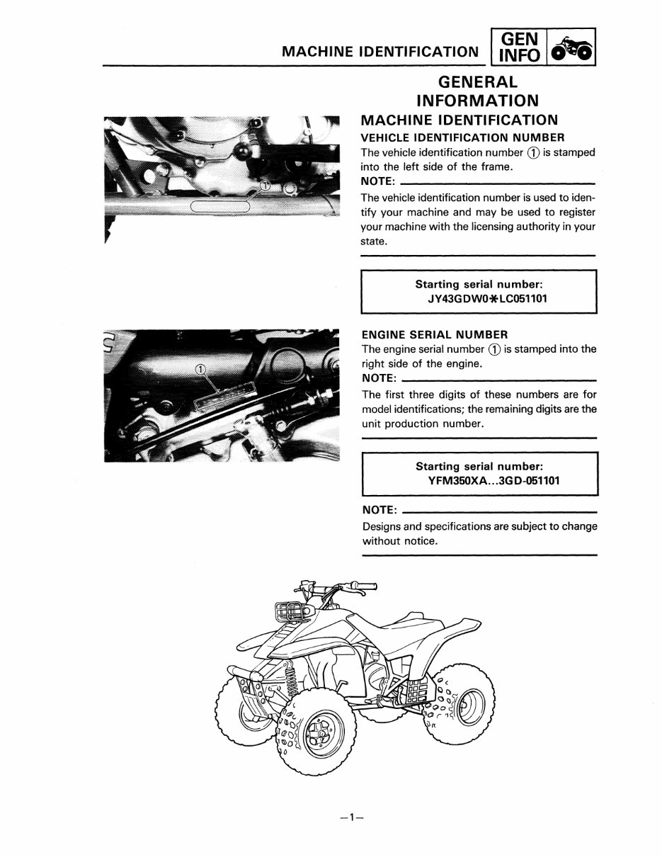 YAMAHA WARRIOR 350 RAPTOR 350 ATV Full Service & Repair Manual 1987-2009 preview img 9