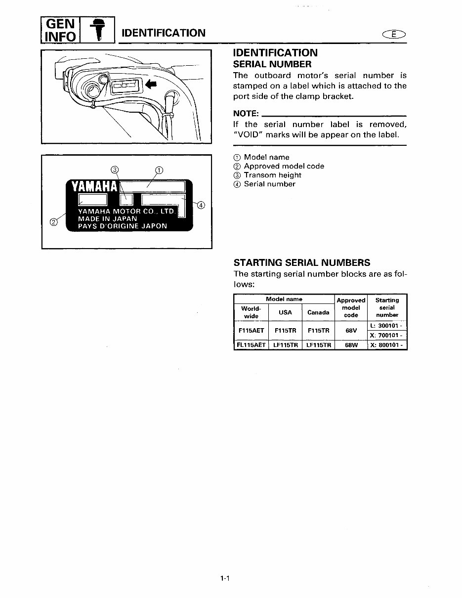 2000-2003 Yamaha F115Y, LF115Y Outboard OEM Service & Repair Manual preview img 9