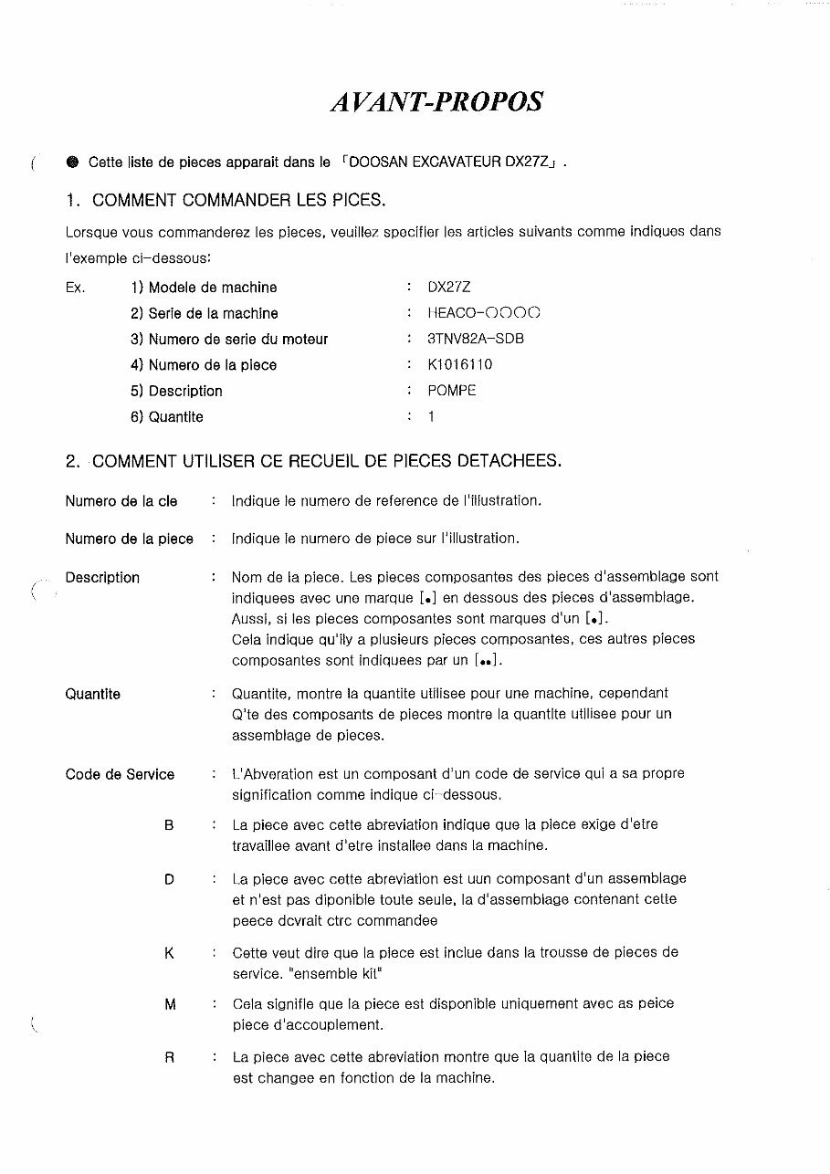 Doosan Daewoo DX27Z Mini Excavator Workshop Parts Manual preview img 7