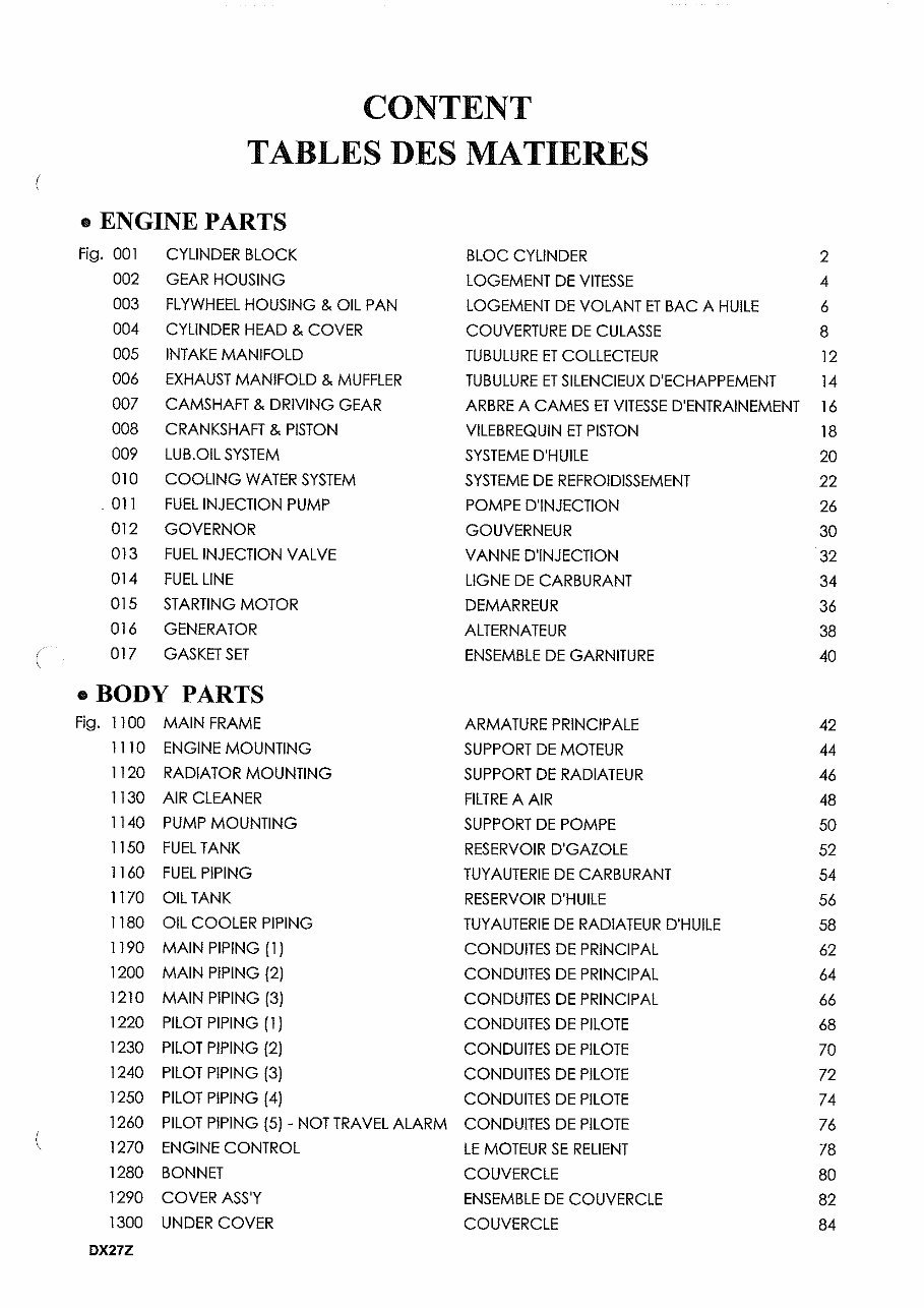 Doosan Daewoo DX27Z Mini Excavator Workshop Parts Manual preview img 9