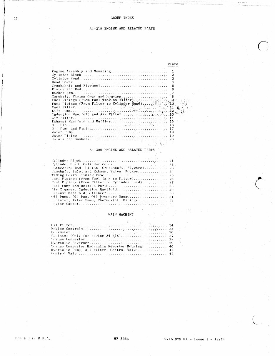 Massey Ferguson MF3366 Bulldozer Loader Parts Catalog Manual preview img 3