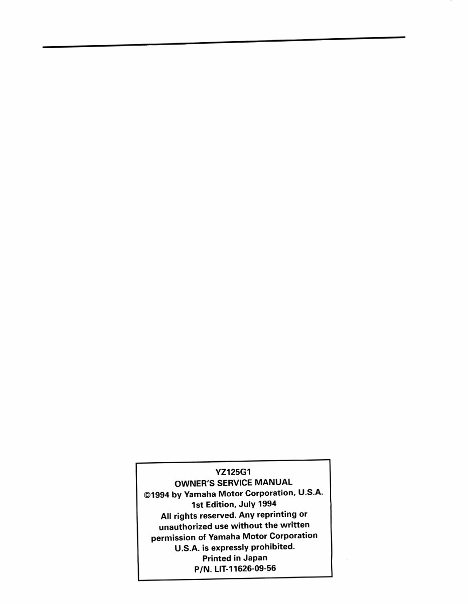 1999 - 2006 YAMAHA YZ125 Service Repair Manual yz 125 preview img 1