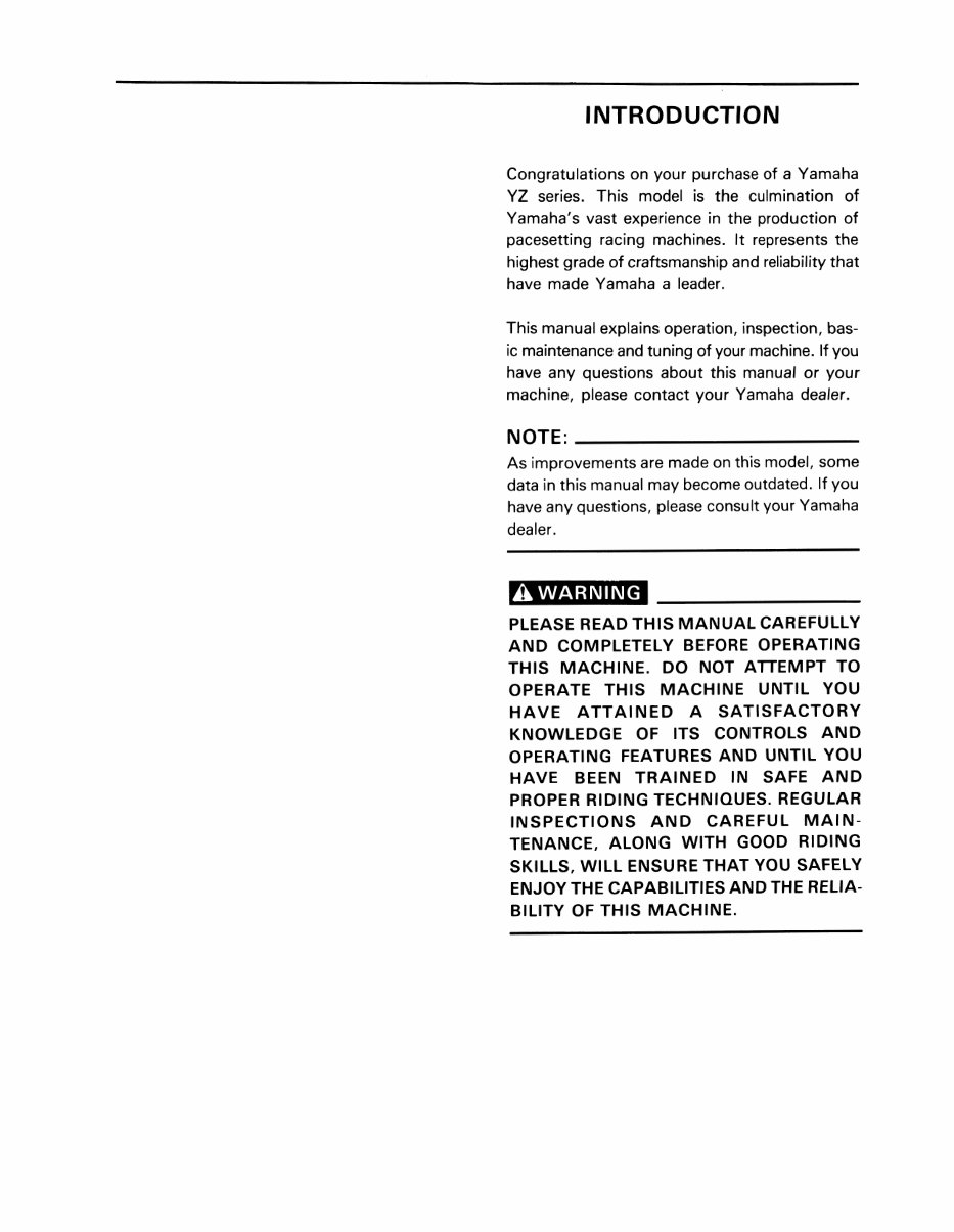 1999 - 2006 YAMAHA YZ125 Service Repair Manual yz 125 preview img 2