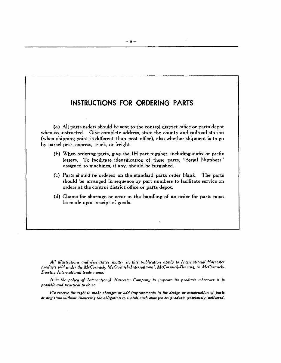IH McCormick Farm Implements for Farmall Cub Parts Catalog Manual - IMPROVED - preview img 4