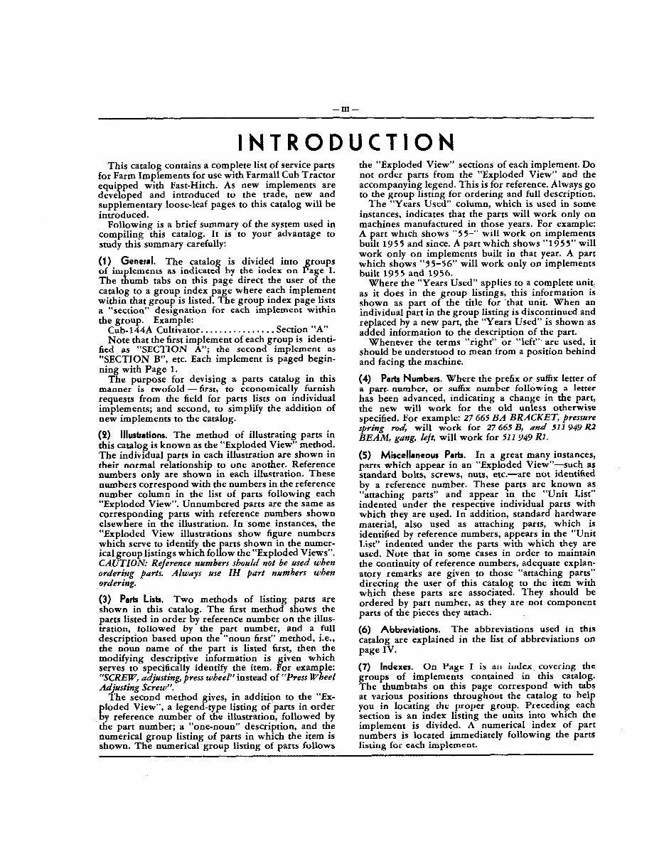 IH McCormick Farm Implements for Farmall Cub Parts Catalog Manual - IMPROVED - preview img 5