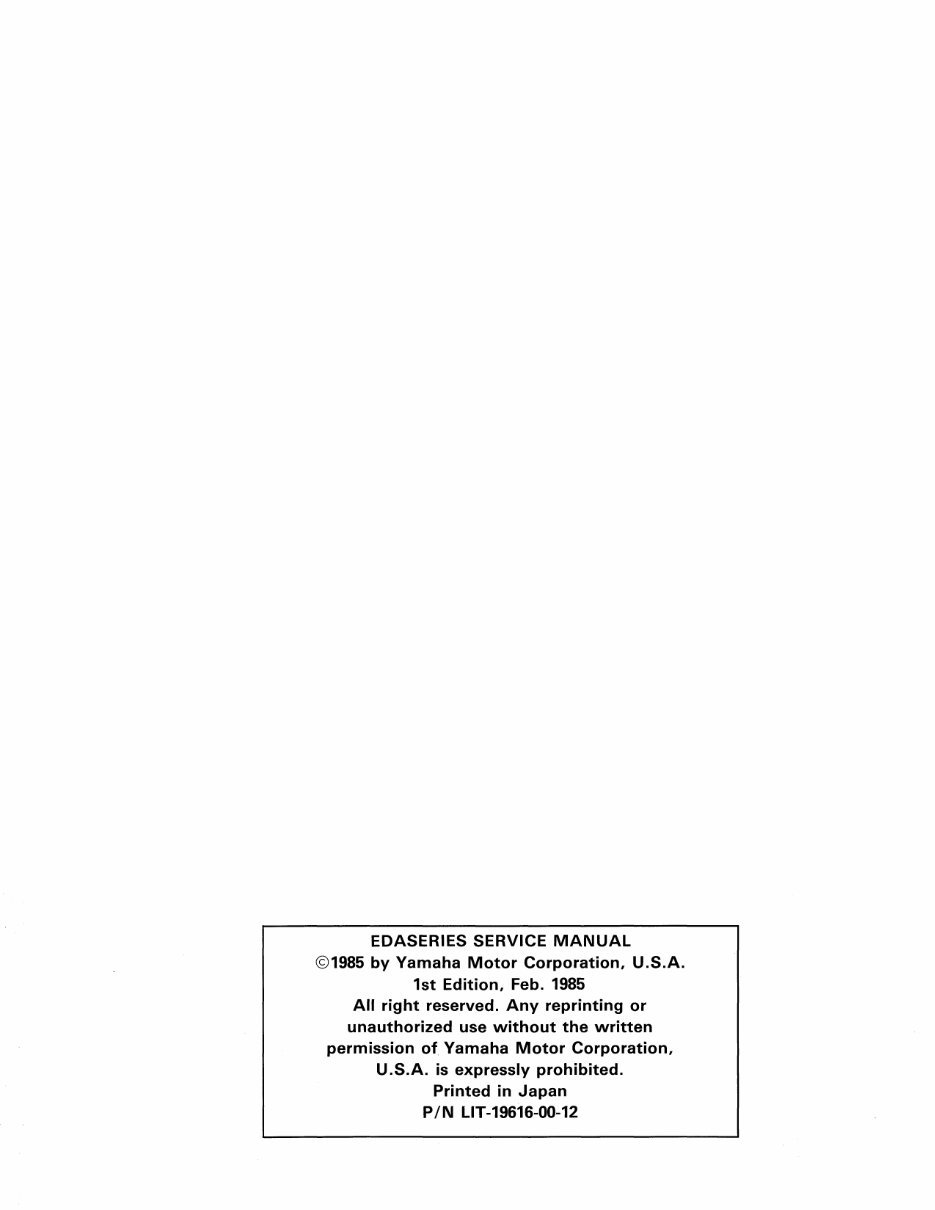 Yamaha EDA 3000 3000DV 4700E 4700DVE 4700T 5000E 5000DVE 5000T Diesel Generator models Service Manual preview img 2