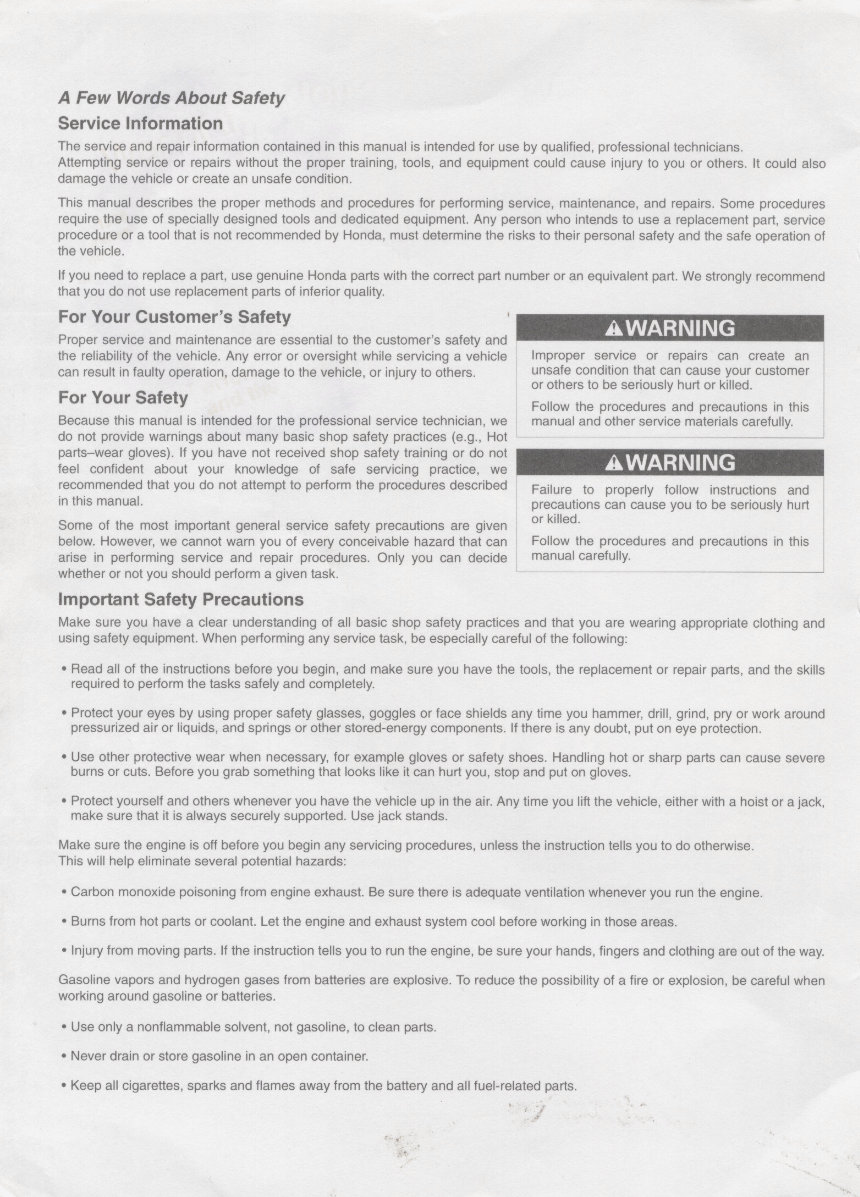 2002-2004 Honda ST1300, ST1300A OEM Service & Repair Manual preview img 2