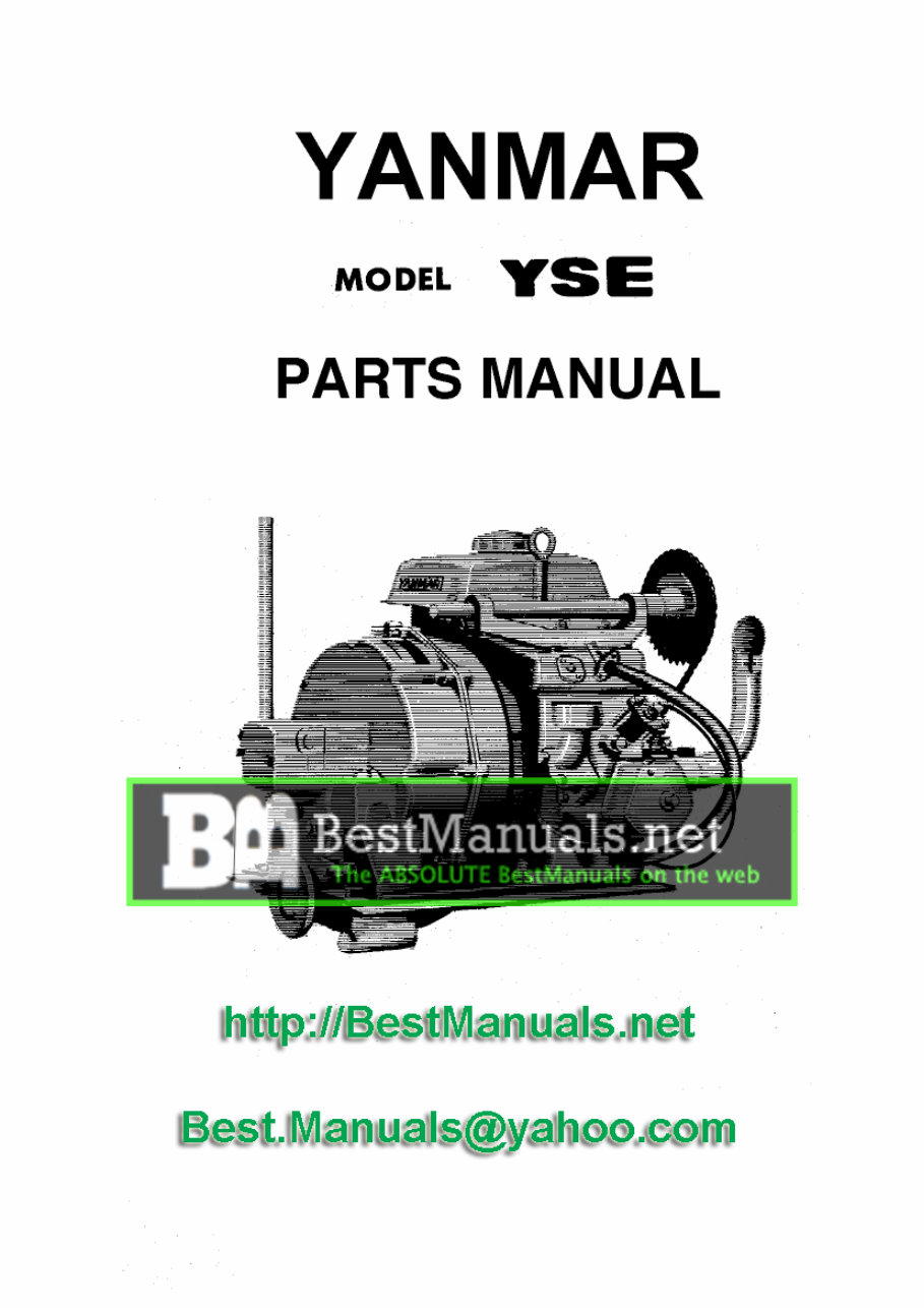 Yanmar YSE YSE8 YSE12 Marine Diesel Engine Master Parts Manual Catalog - IMPROVED - preview img 1