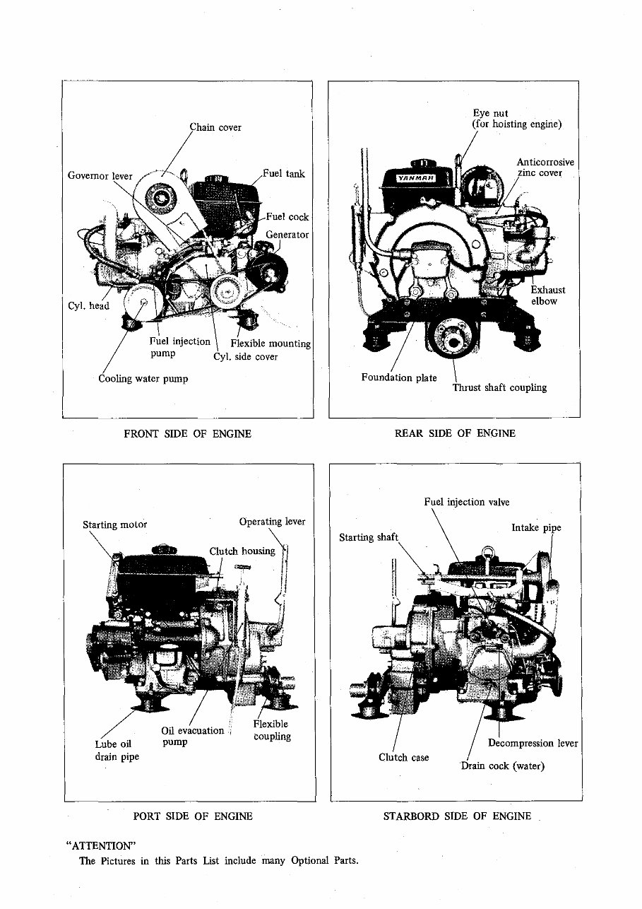 Yanmar YSE YSE8 YSE12 Marine Diesel Engine Master Parts Manual Catalog - IMPROVED - preview img 8