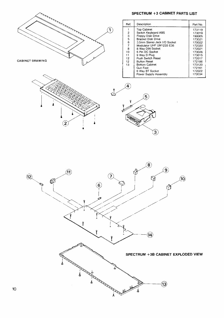 Sinclair ZX Spectrum 128 2B 3B Electrical Parts Manual preview img 10