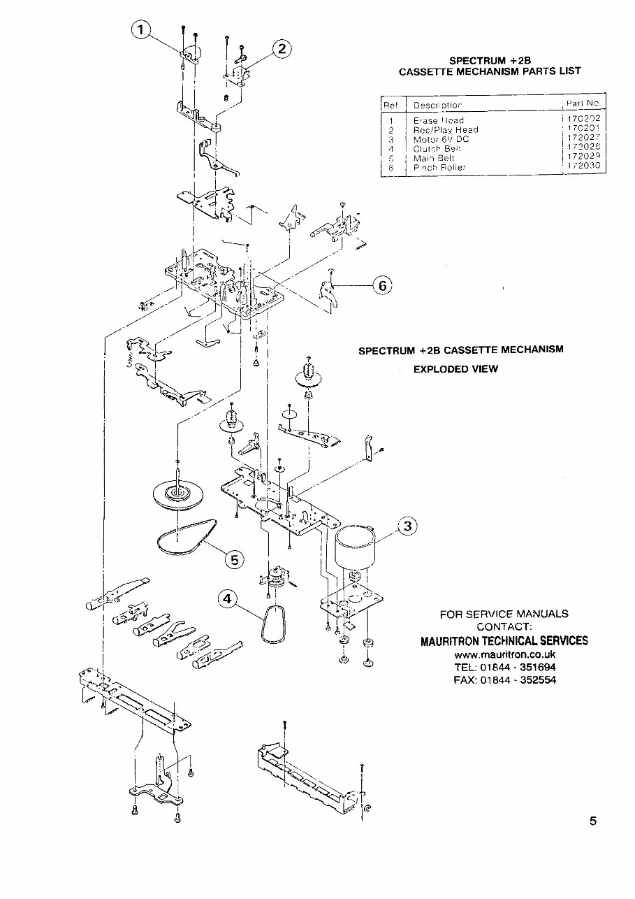 とと Sinclair ZX Spectrum 128 2B 3B Electrical Parts Manual