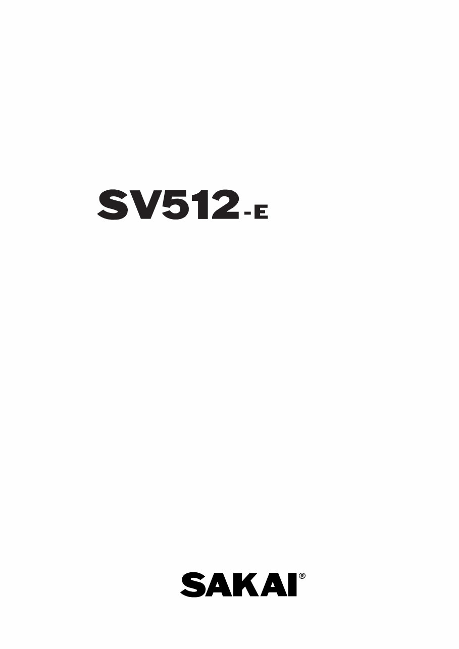 Sakai SV512D, SV512T, SV512TF shop manual preview img 1