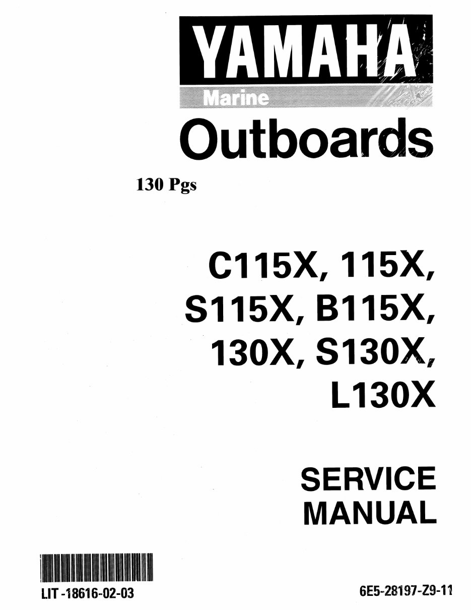 1999 Yamaha 115 TJRX Outboard service repair maintenance manual. Factory preview img 1
