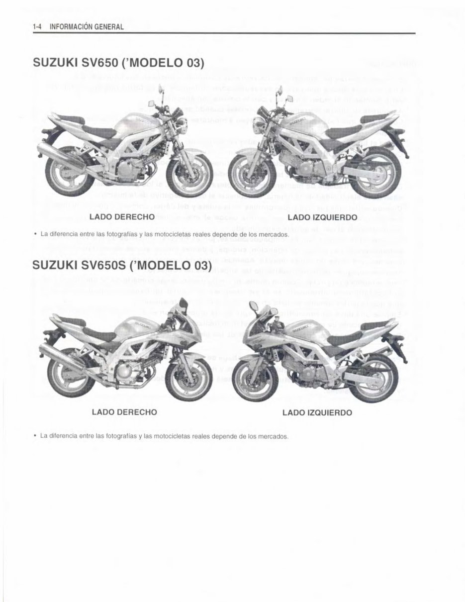 2003-2006 Suzuki SV650/SV650S Motorcycle Workshop Repair Service Manual in Spanish Language - 135mb preview img 10
