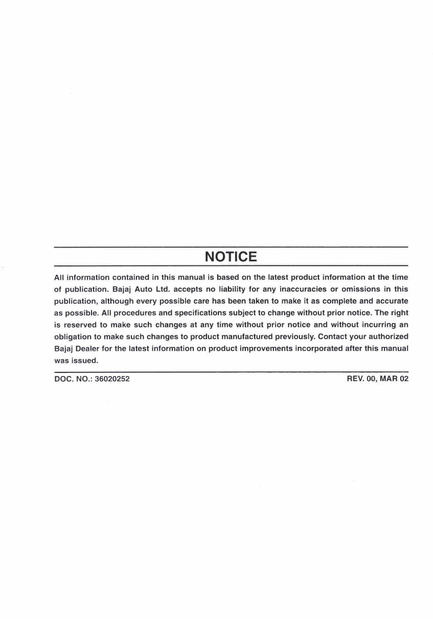 2002 Bajaj Chetak & 2003 Legend Passive Emission Control Diagram Manual preview img 2
