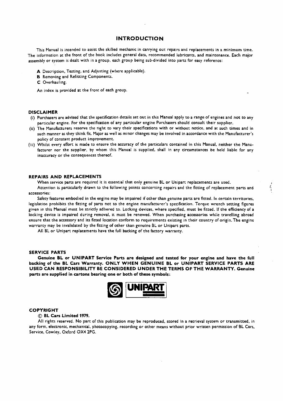 BMC 1500L Diesel Engine Workshop Manual preview img 2