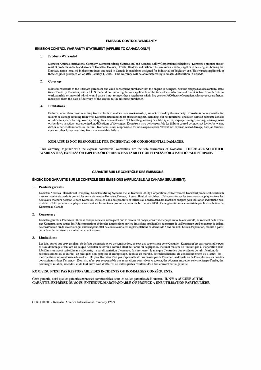 KOMATSU D61EX-12, D61PX-12 BULLDOZER Operation & Maintenance Manual (S/N: B3001 and up) preview img 5