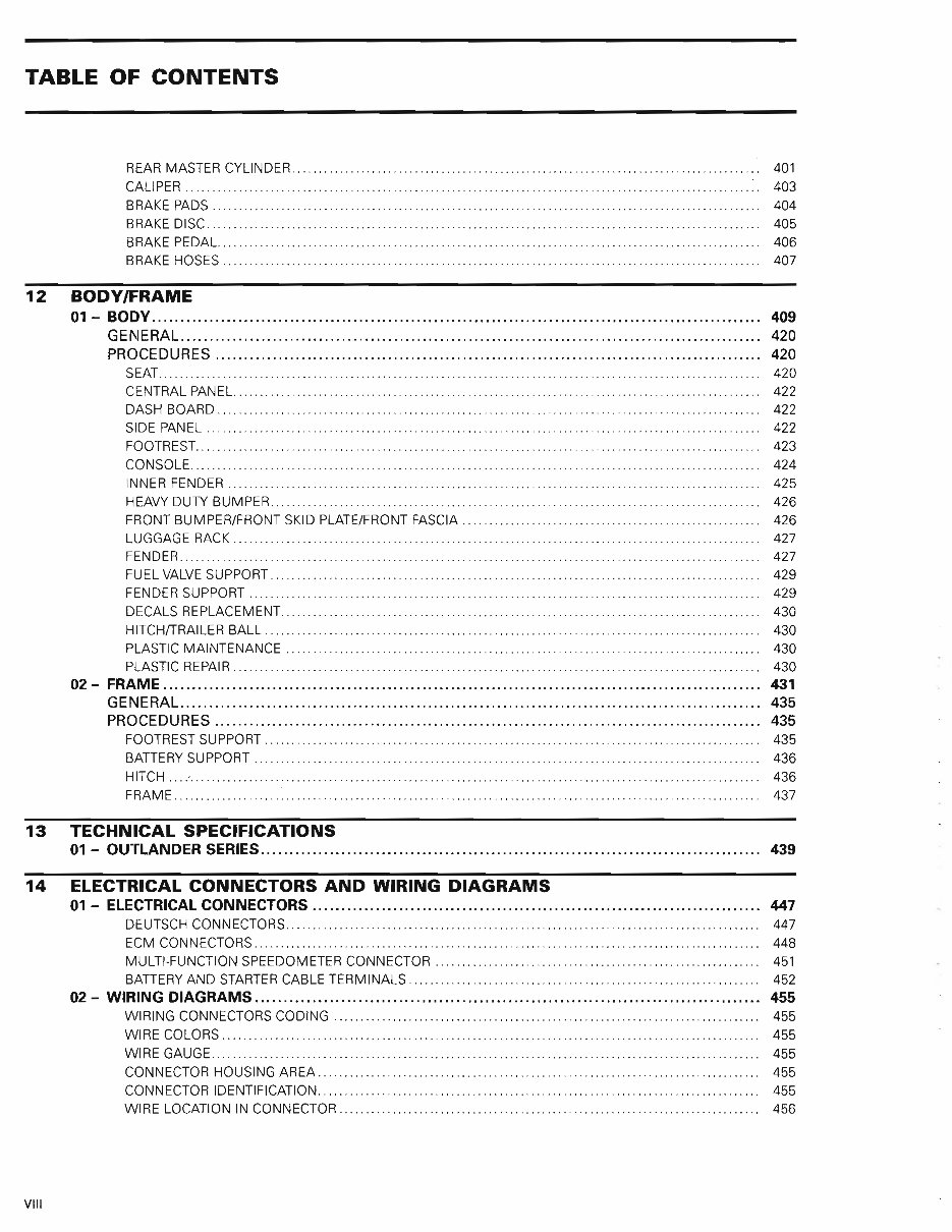 Can-Am Outlander 800 XT 2007 Factory Service & Work Shop Manual preview img 10