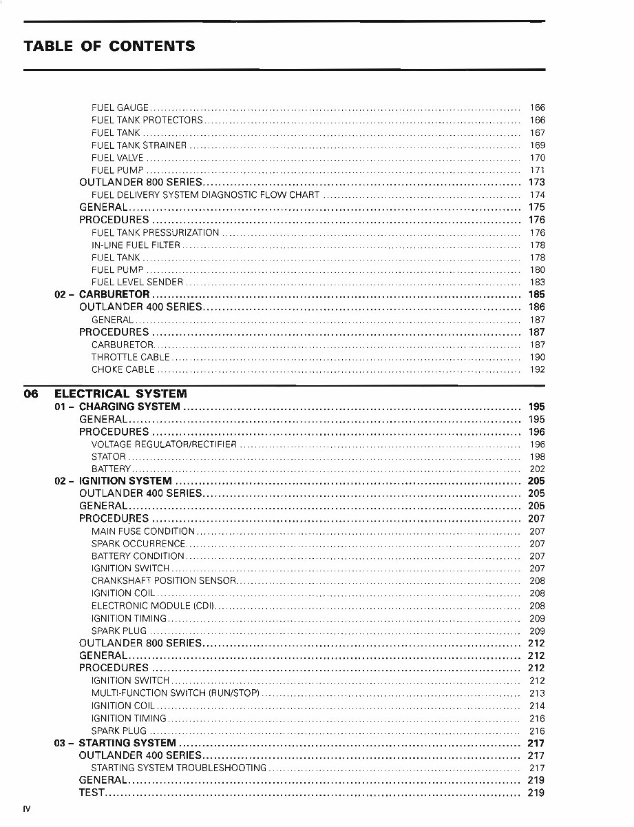 Can-Am Outlander 800 XT 2007 Factory Service & Work Shop Manual preview img 6