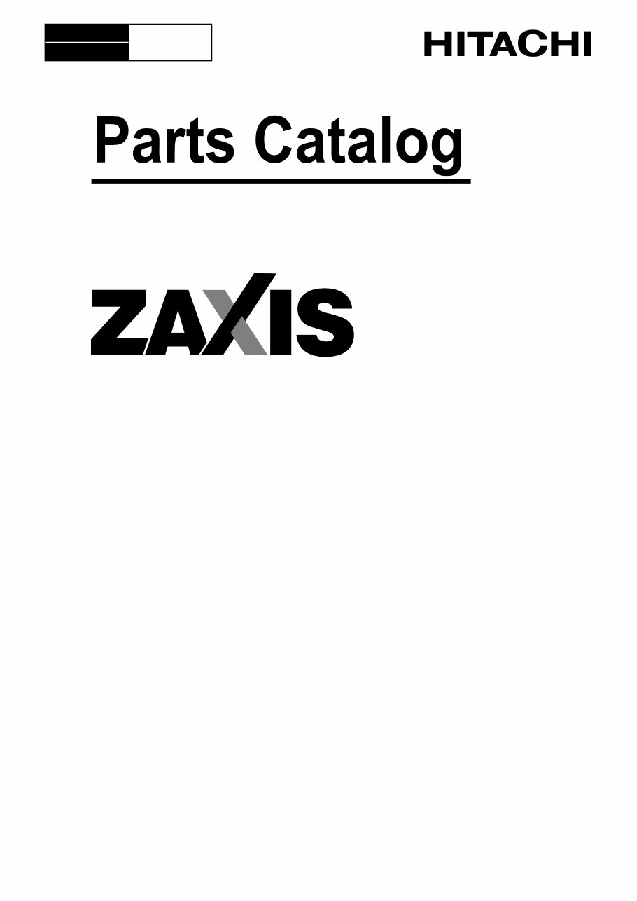 HITACHI ZAXIS ZX135US-3 ZX135USK-3 Excavator Parts Catalog