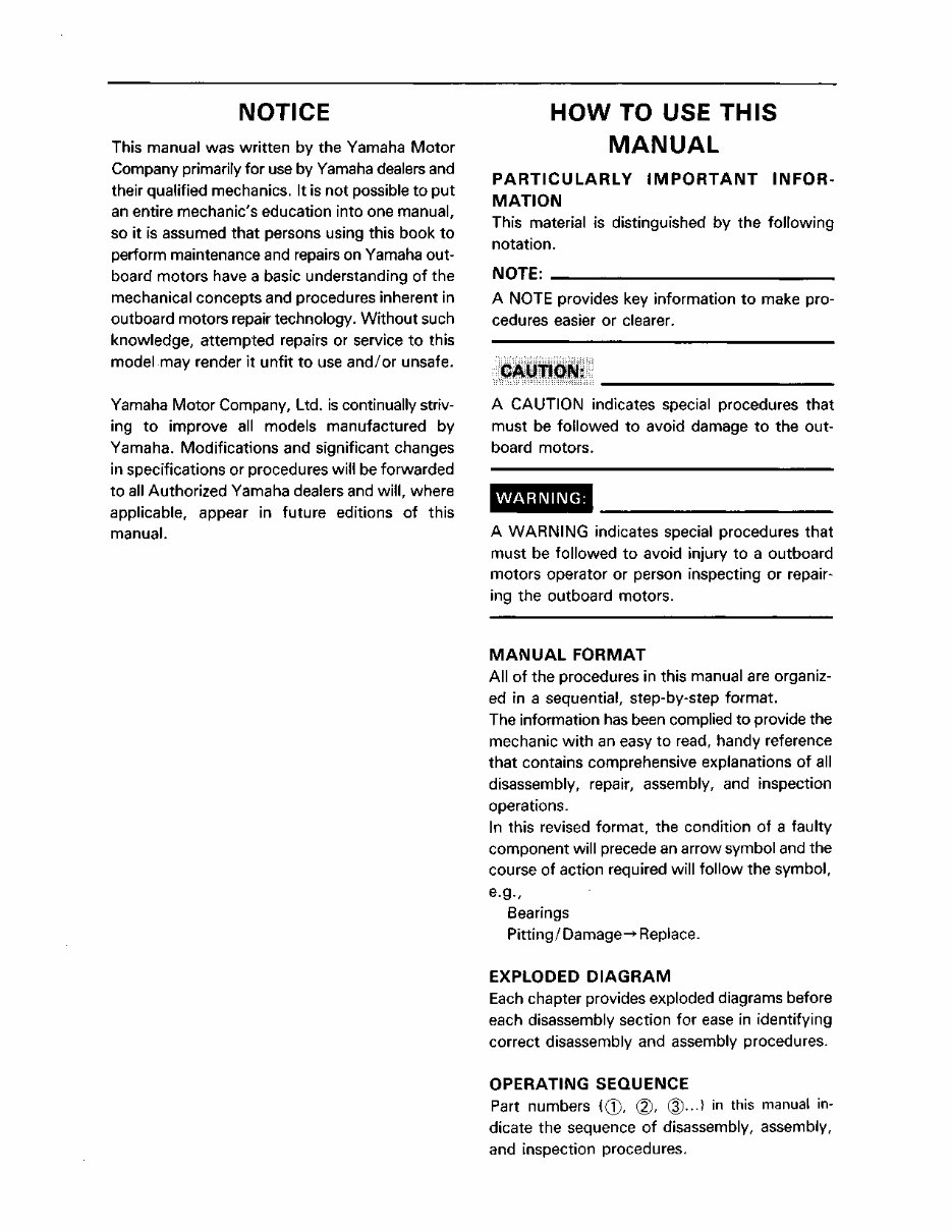 Yamaha V6 EXCEL XF Outboard Service Repair Maintenance Manual. Factory preview img 5