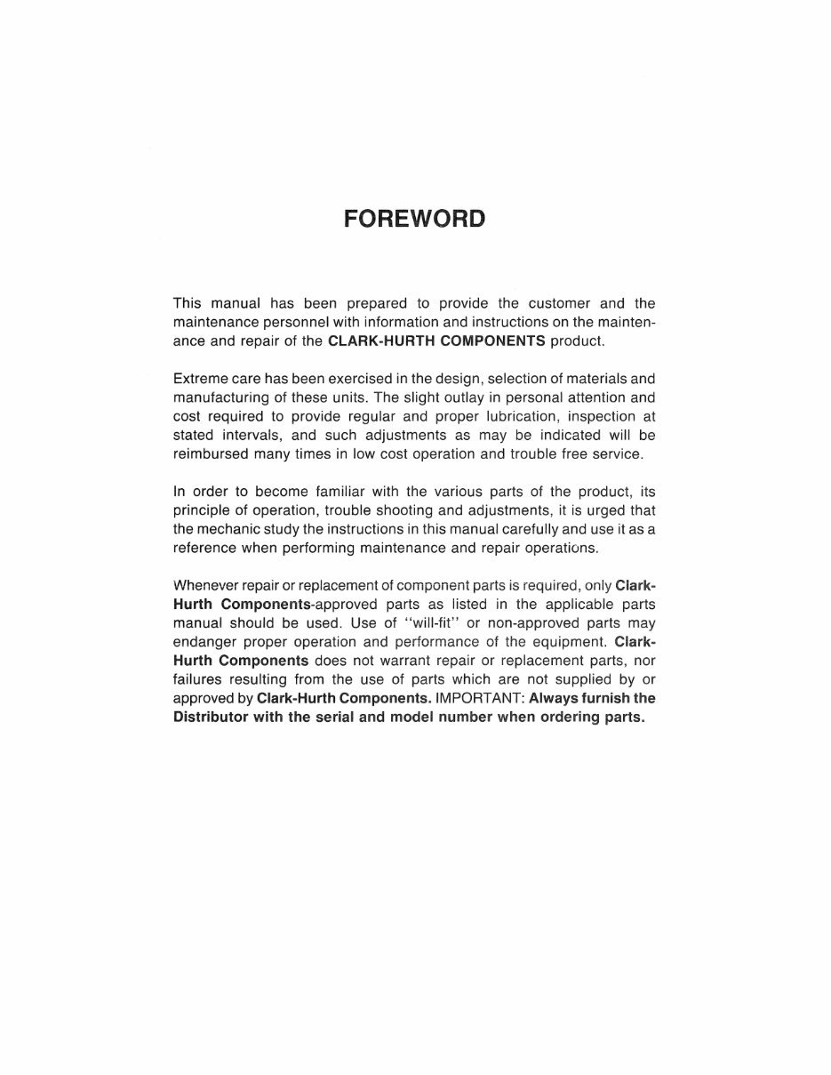 CLARK 18000 Powershift Transmission HR 4/6 SPEED Service Workshop Maintenance Shop Repair Manual preview img 2