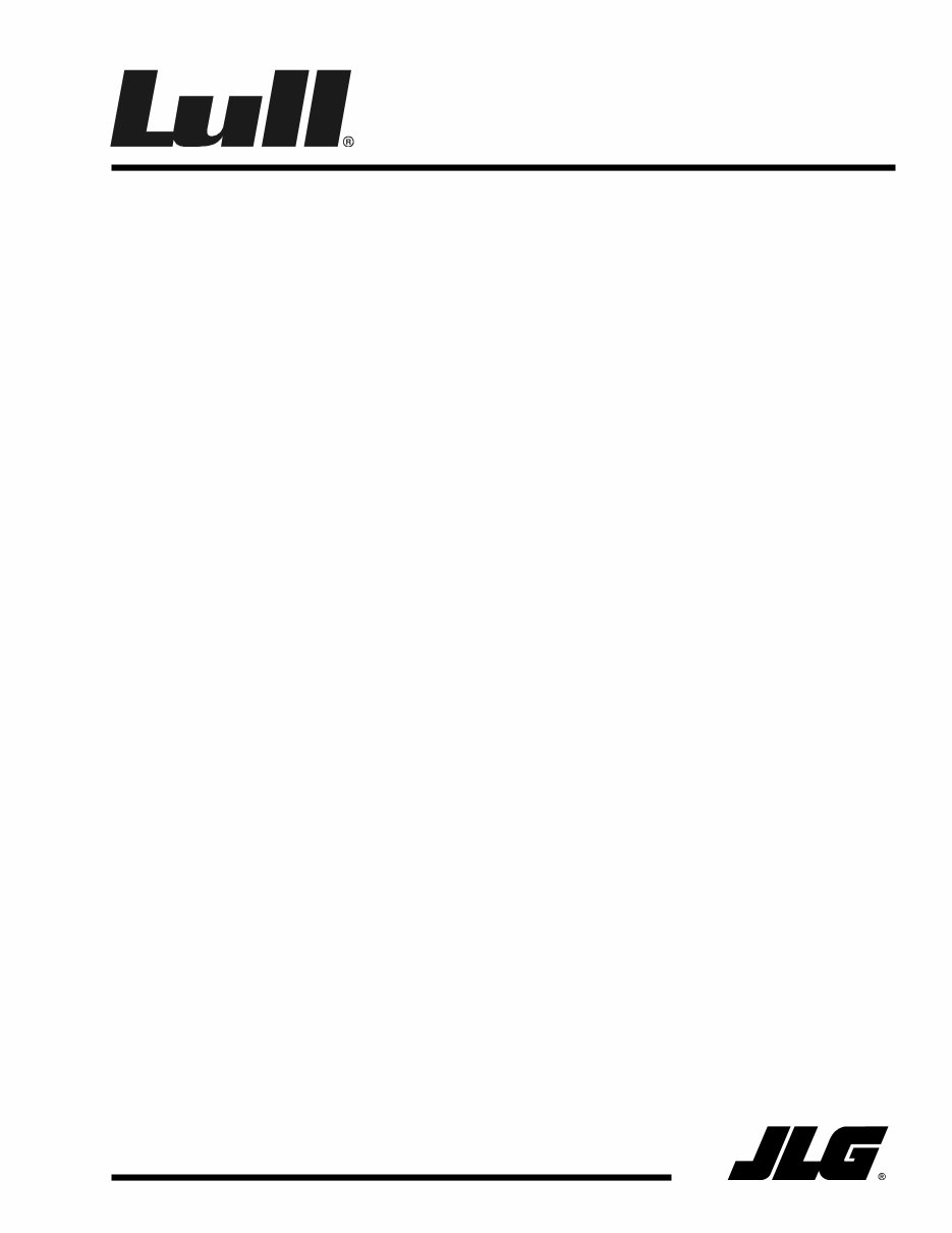 JLG Lull Telehandlers 644 HIGHLandER ANSI Illustrated Master Parts List Manual ! (10709968) preview img 1