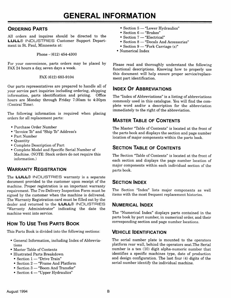 JLG Lull Telehandlers 644 HIGHLandER ANSI Illustrated Master Parts List Manual ! (10709968) preview img 4