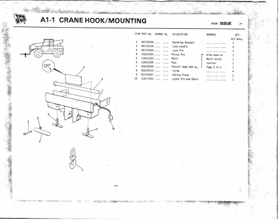 JCB 525/525-4(TO M271235) 530-2/4 530-2HL/4HL (M271300 ON) Illustrated Master Parts List Manual ! preview img 4
