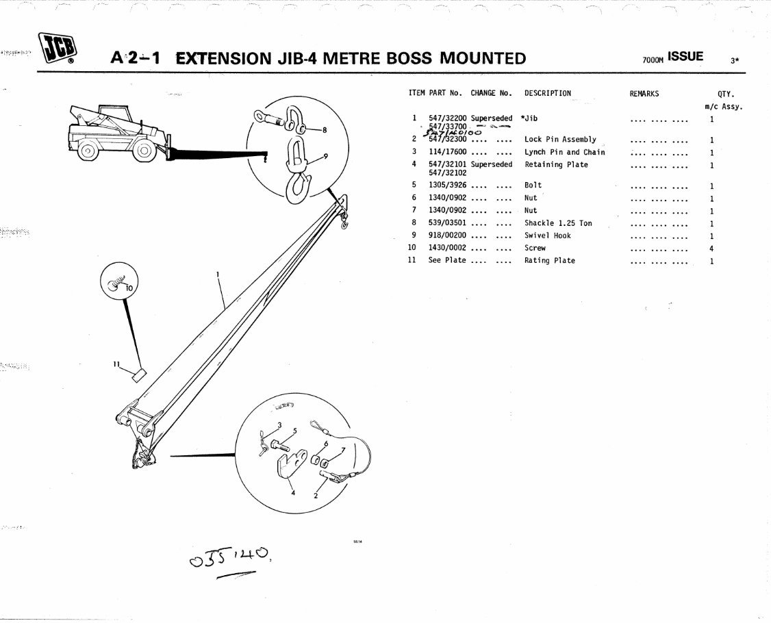 JCB 525/525-4(TO M271235) 530-2/4 530-2HL/4HL (M271300 ON) Illustrated Master Parts List Manual ! preview img 5