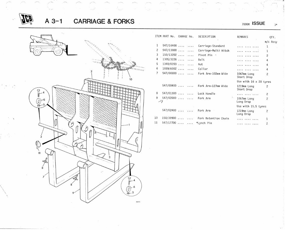 JCB 525/525-4(TO M271235) 530-2/4 530-2HL/4HL (M271300 ON) Illustrated Master Parts List Manual ! preview img 6