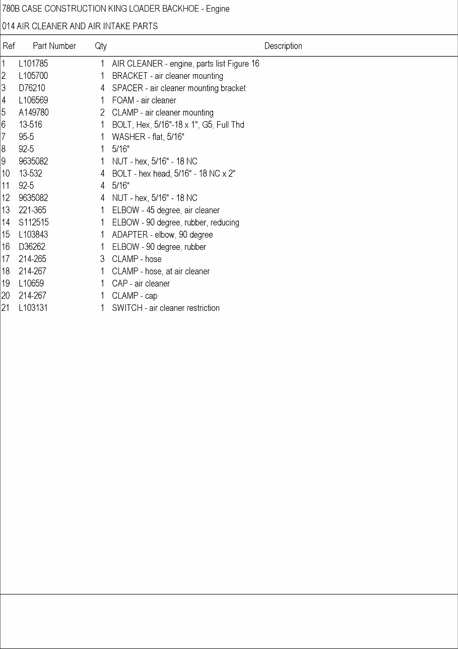 CASE 780B CK BACKHOE Loader Parts Catalog Manual preview img 9