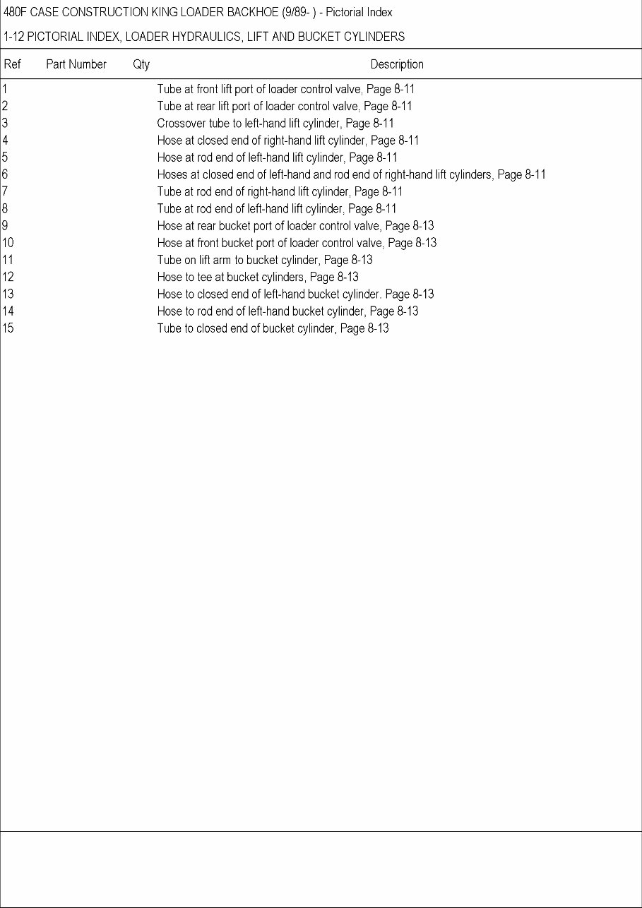 CASE 480F CONSTRUCTION KING BACKHOE Parts Catalog Manual preview img 10