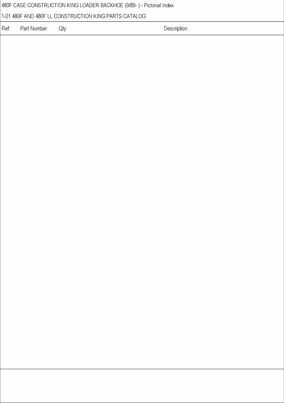 CASE 480F CONSTRUCTION KING BACKHOE Parts Catalog Manual preview img 2