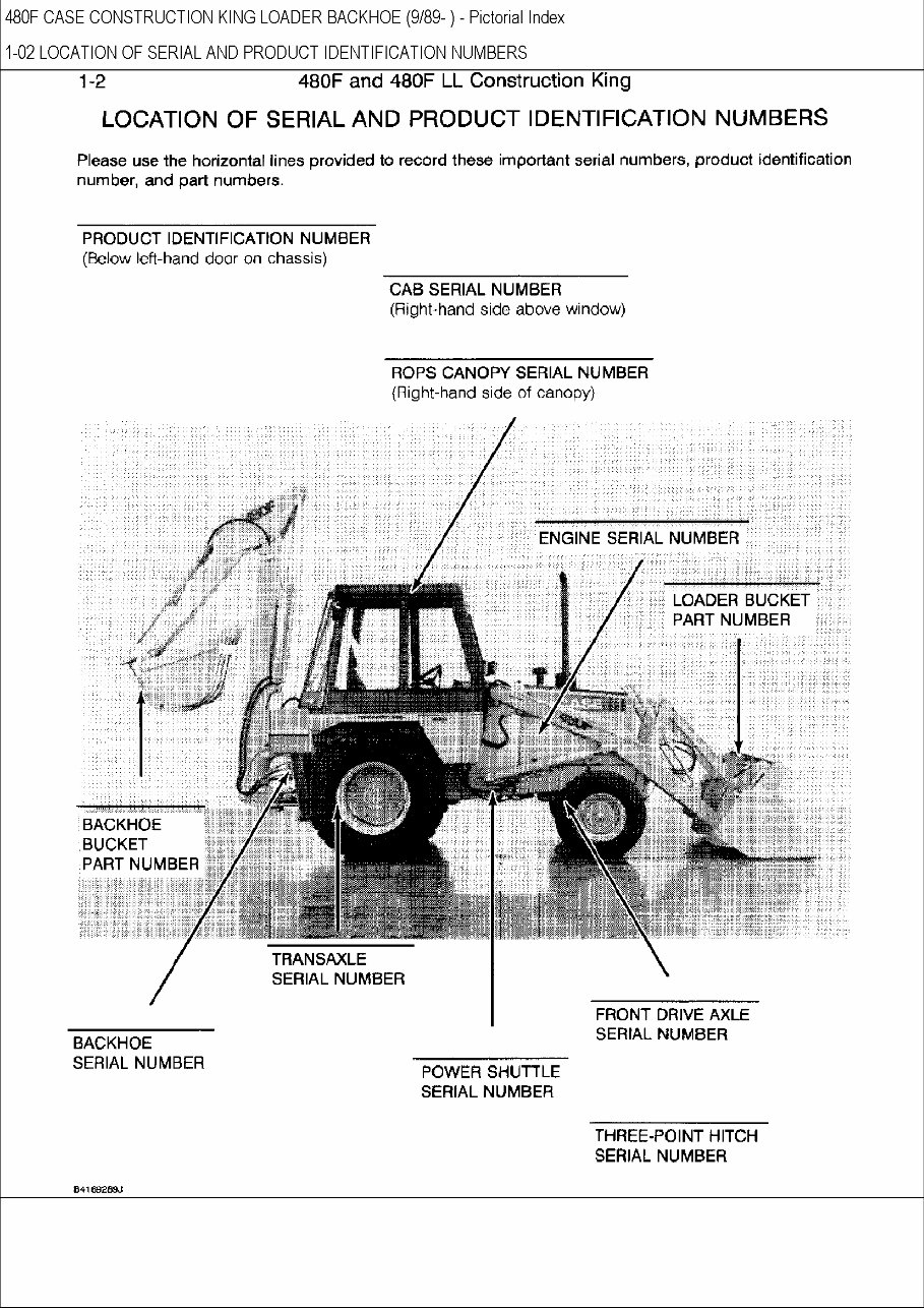 CASE 480F CONSTRUCTION KING BACKHOE Parts Catalog Manual preview img 3