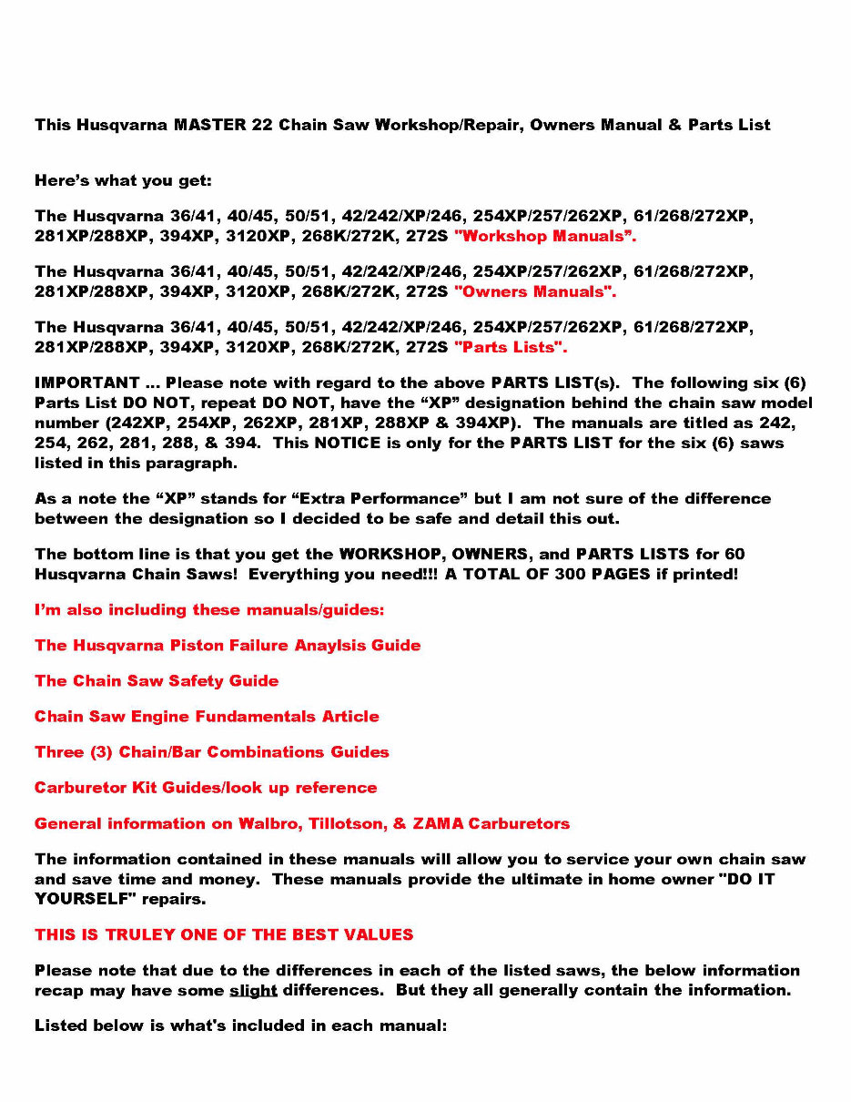 Husqvarna workshop repair service manuals access preview img 1