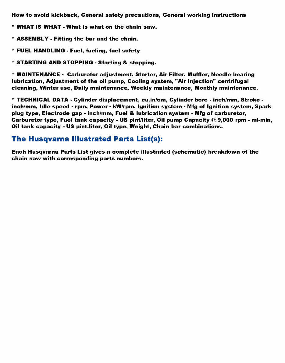 Husqvarna workshop repair service manuals access preview img 3