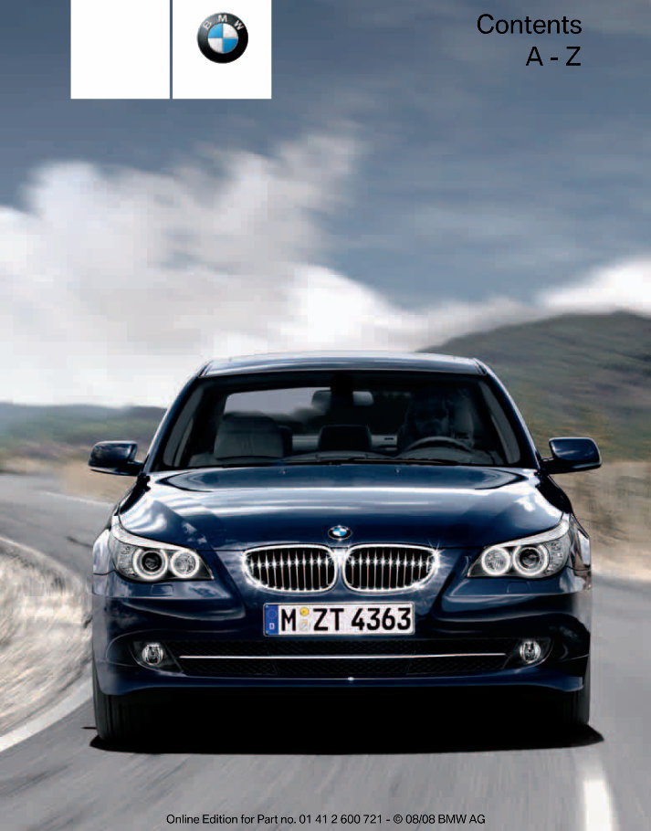 2009-2011 BMW 5 Series 528I 535I 550I Owners Manual preview img 1
