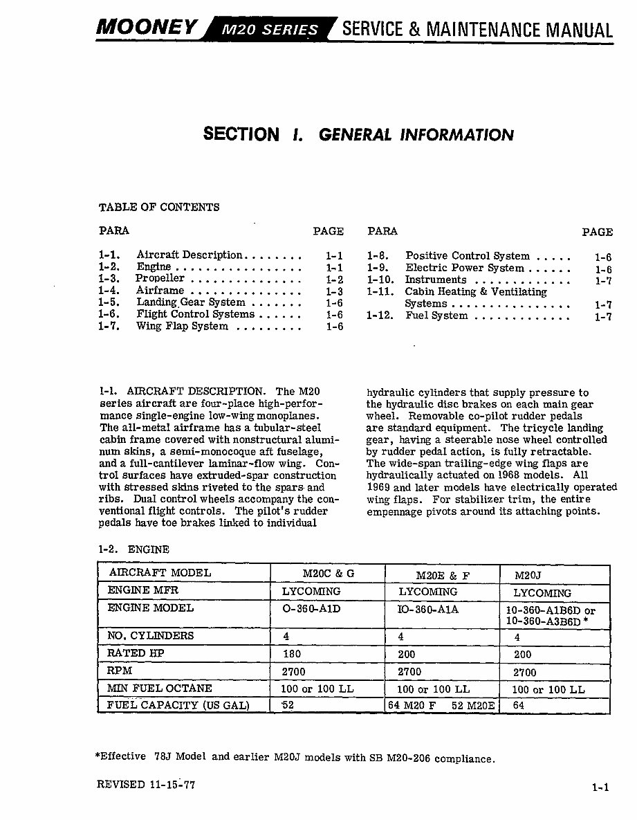 1968-1984 Mooney M20 Series Aircrafts (M20C, M20G, M20E, M20F, M20J) OEM Service & Repair Manual preview img 6