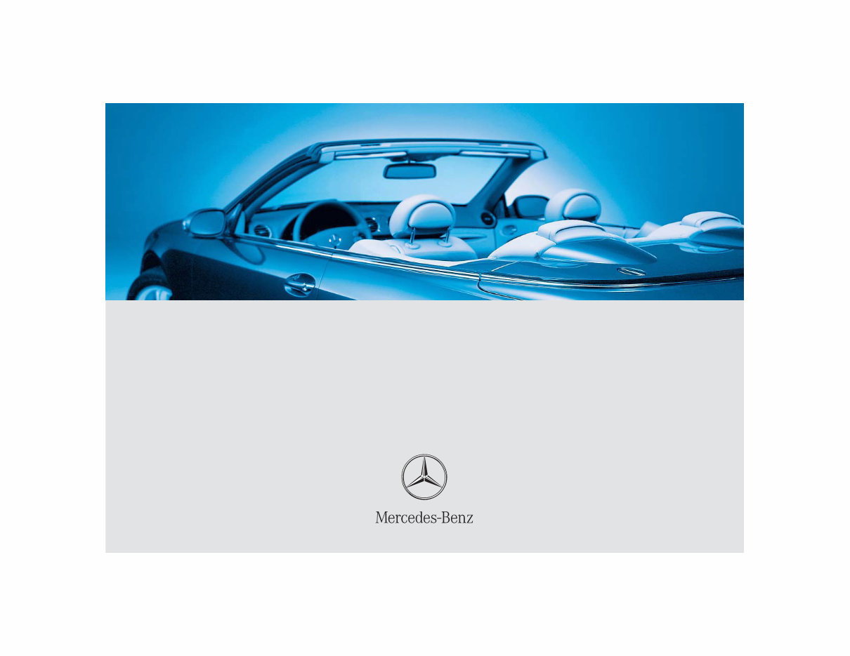 2005 Mercedes-Benz CLK-Class CLK55 AMG Cabriolet Owners Manual preview img 1