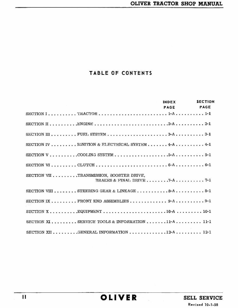 OLIVER SUPER 550 Tractor Workshop Service / Repair Manual preview img 4