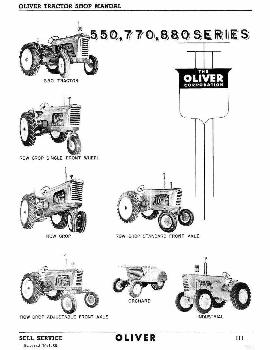 OLIVER SUPER 550 Tractor Workshop Service / Repair Manual preview img 5