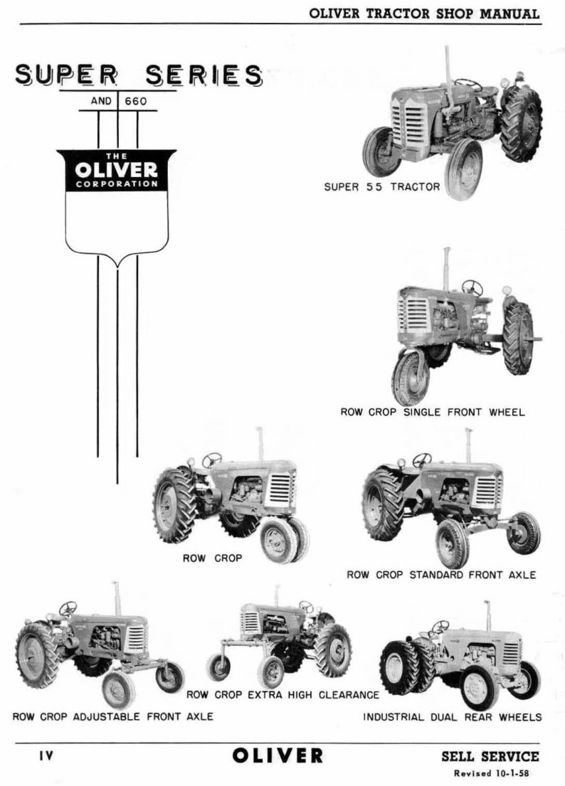 OLIVER SUPER 550 Tractor Workshop Service / Repair Manual preview img 6