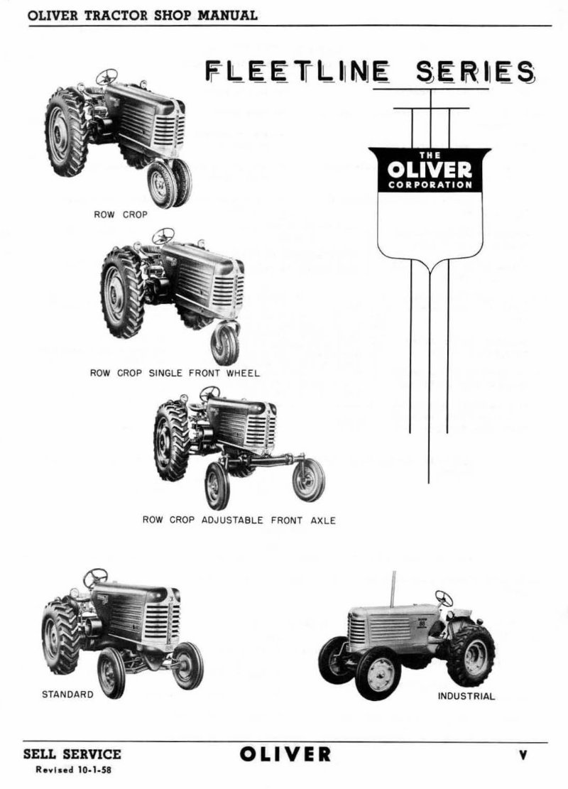 OLIVER SUPER 550 Tractor Workshop Service / Repair Manual preview img 7