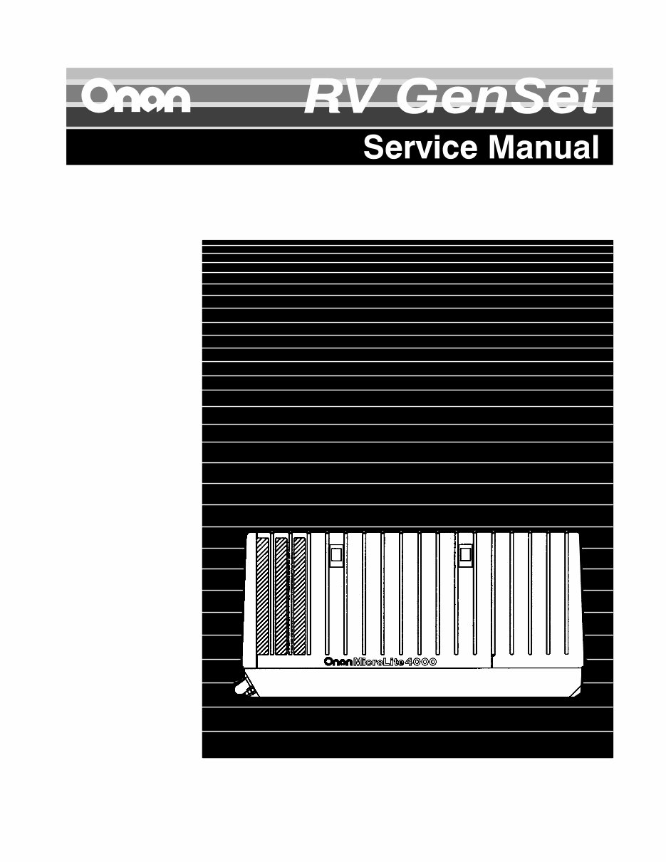 Cummins Onan KY Generator MicroLite 4000 Series Service Repair Manual INSTANT preview img 1