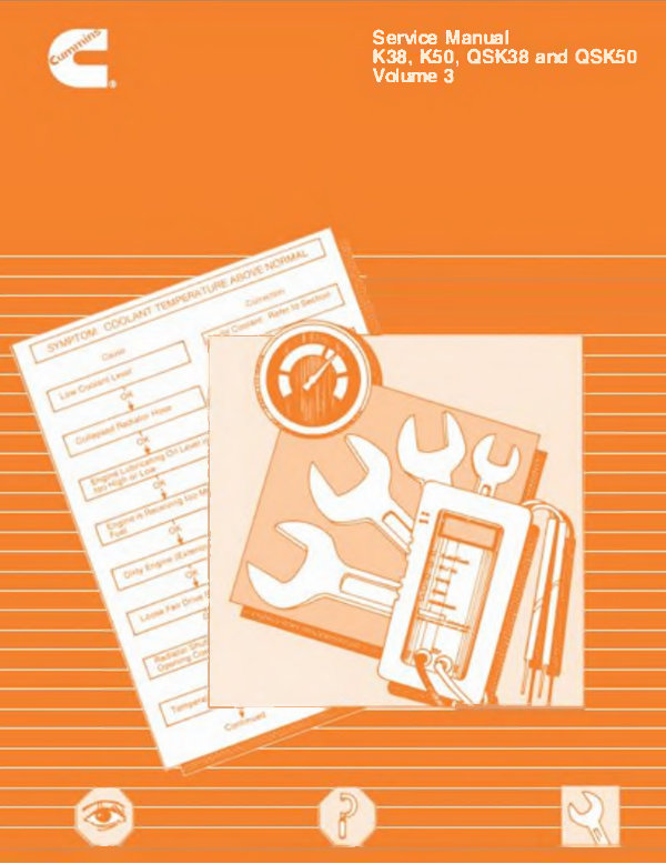 CUMMINS Diesel Engine K38 K50 QSK38 QSK50 Service Manual preview img 1
