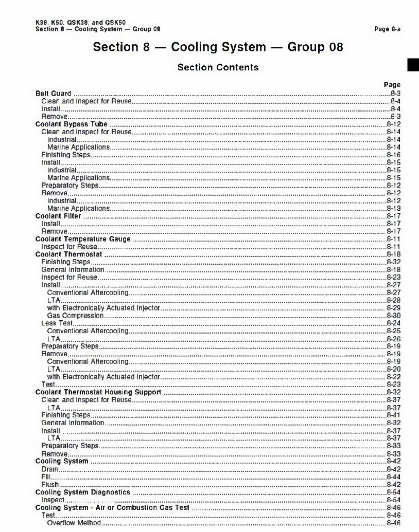 CUMMINS Diesel Engine K38 K50 QSK38 QSK50 Service Manual preview img 6