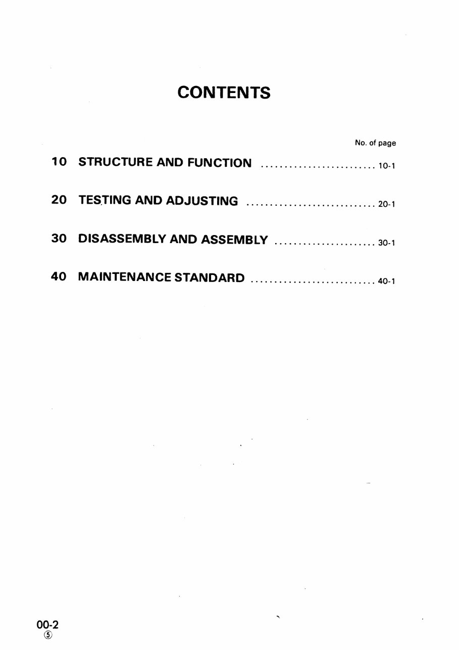 Komatsu PC45-1 Hydraulic Excavator Workshop Service Manual preview img 2