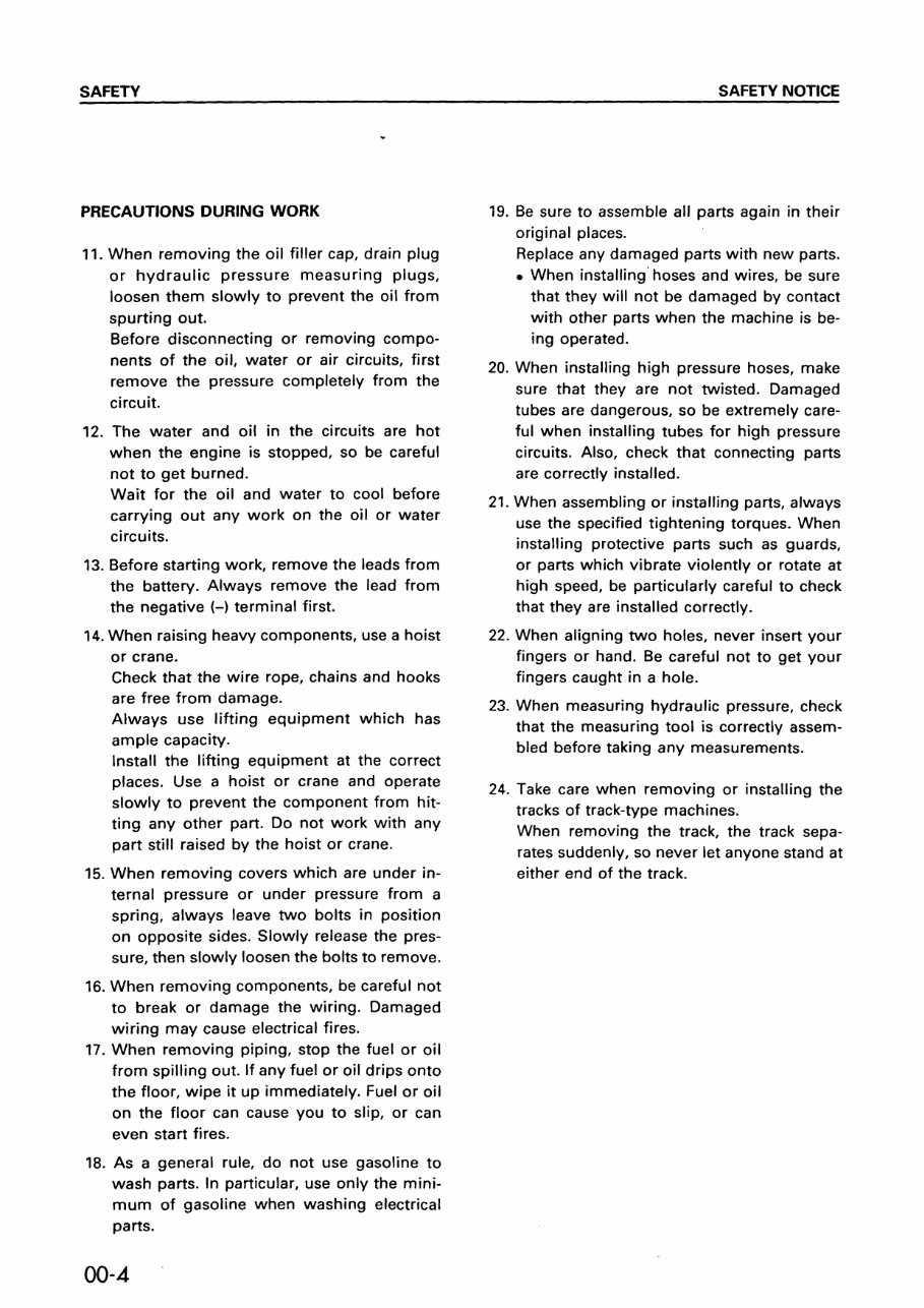 Komatsu PC45-1 Hydraulic Excavator Workshop Service Manual preview img 6