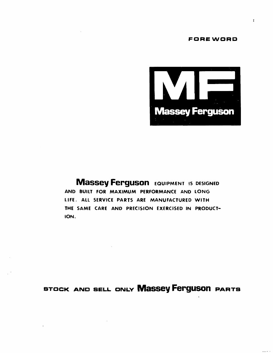 MASSEY FERGUSON MF 41 MOWER Parts Manual 651241M94 preview img 3